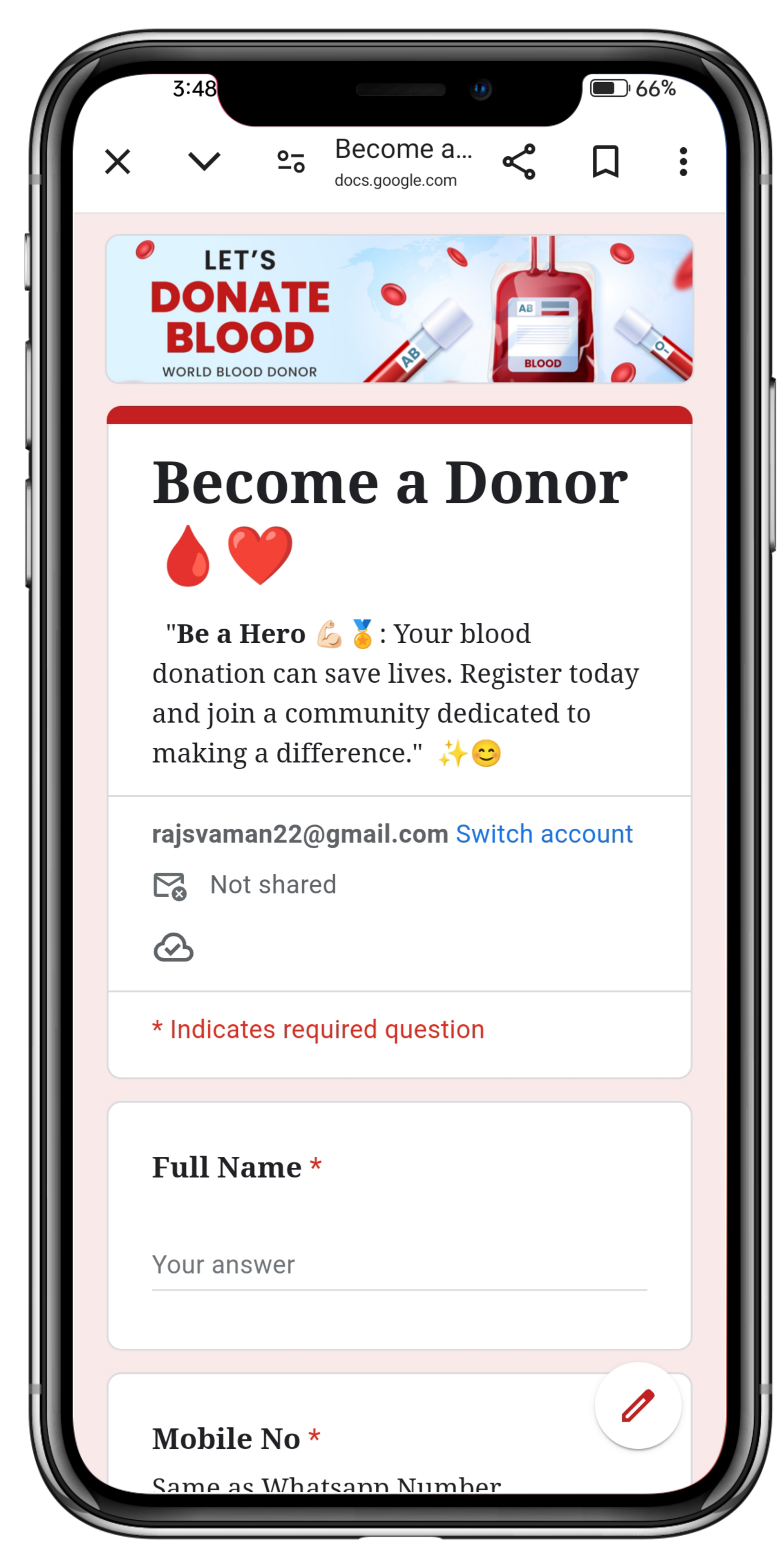 RaktBandhan Mobile Web